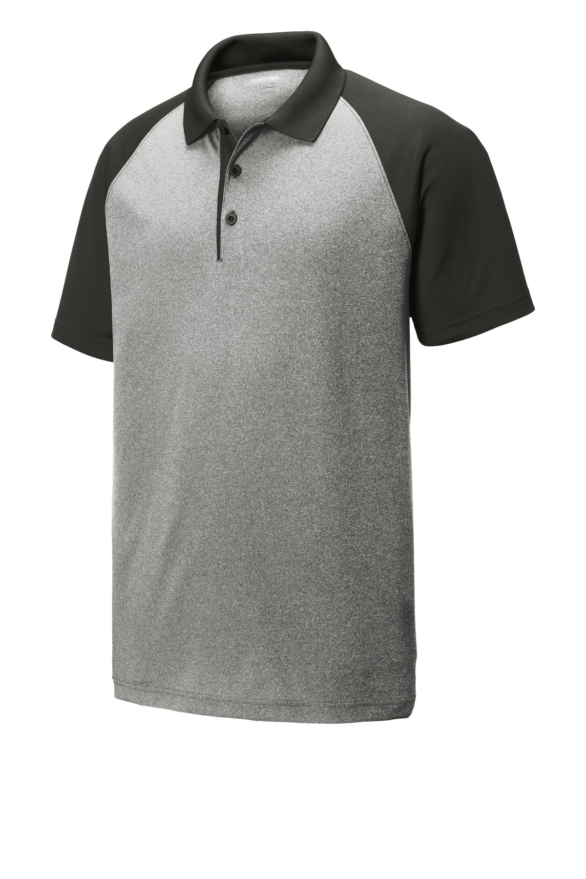 Sport-Tek Sport-Tek  ®  PosiCharge  ®  RacerMesh  ®  Raglan Heather Block Polo. ST641