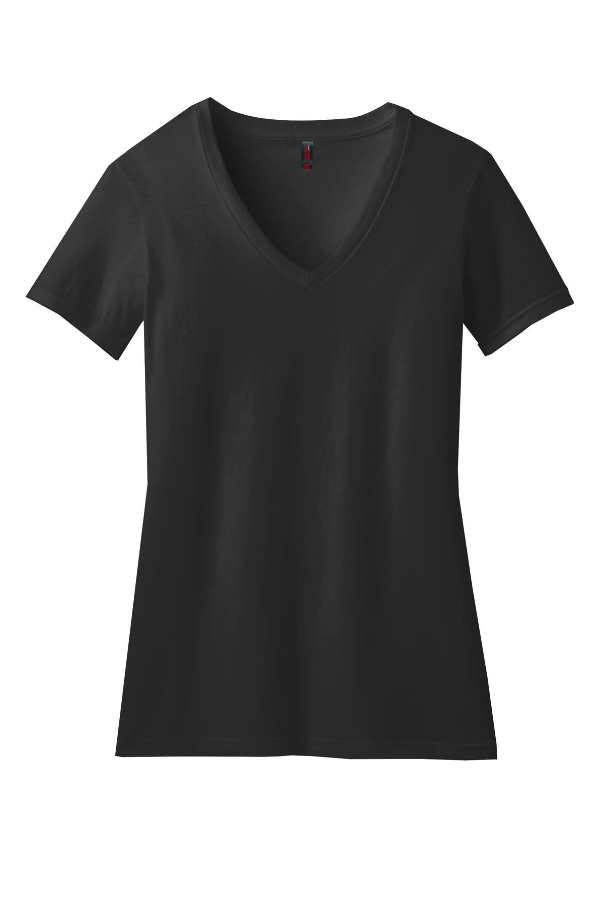 District District ®  Women's Perfect Blend ®  CVC V-Neck Tee. DM1190L