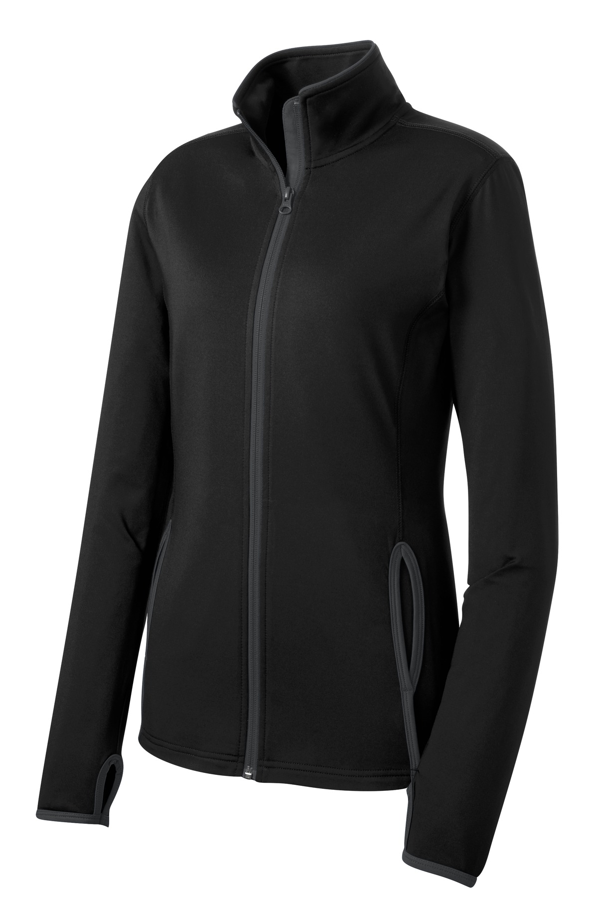 Sport-Tek Sport-Tek ®  Women's Sport-Wick ®  Stretch Contrast Full-Zip Jacket.  LST853