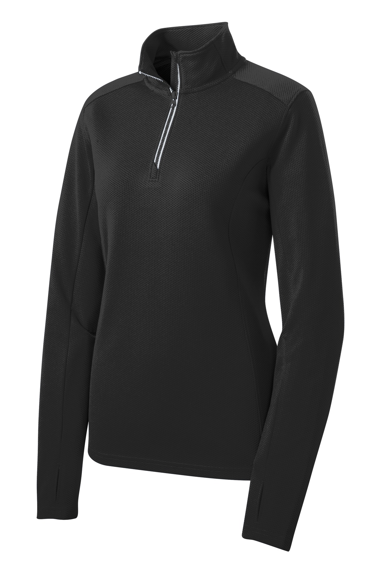 Sport-Tek Sport-Tek ®  Women's Sport-Wick ®  Textured 1/4-Zip Pullover.  LST860