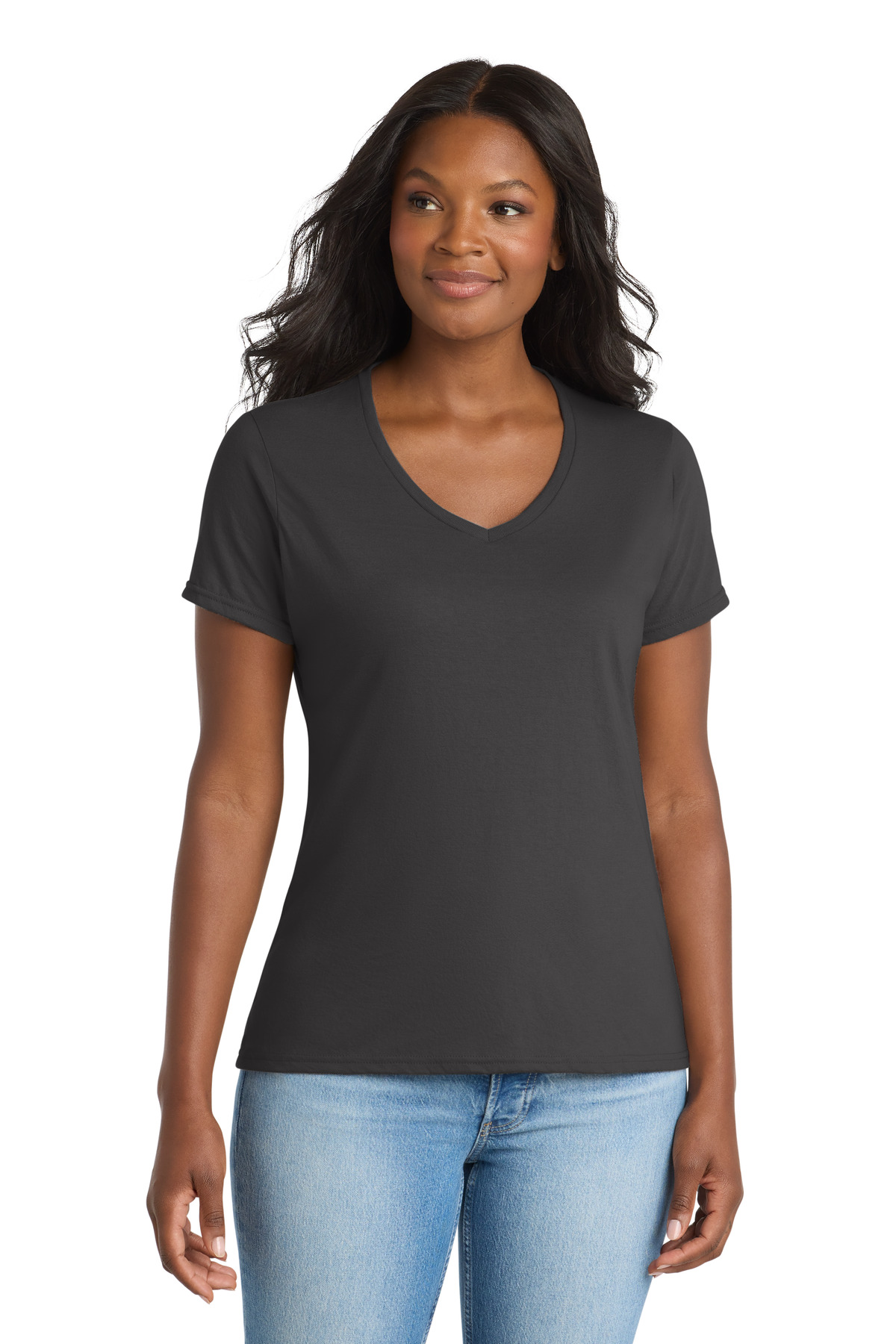Port & Co ®  Women's Performance Blend V-Neck Tee. LPC381V