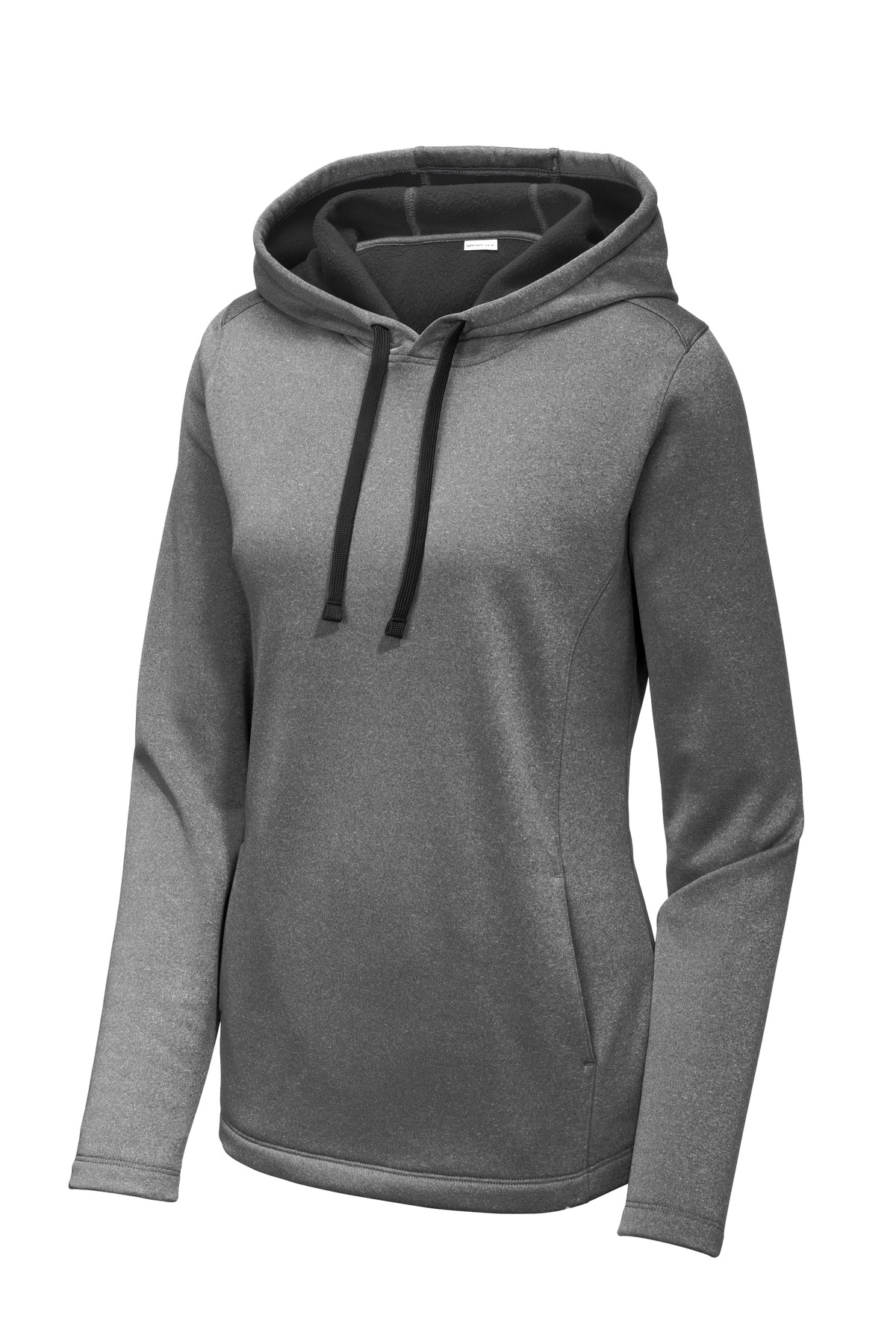 Sport-Tek Sport-Tek  ®  Women's PosiCharge  ®  Sport-Wick  ®  Heather Fleece Hooded Pullover. LST264