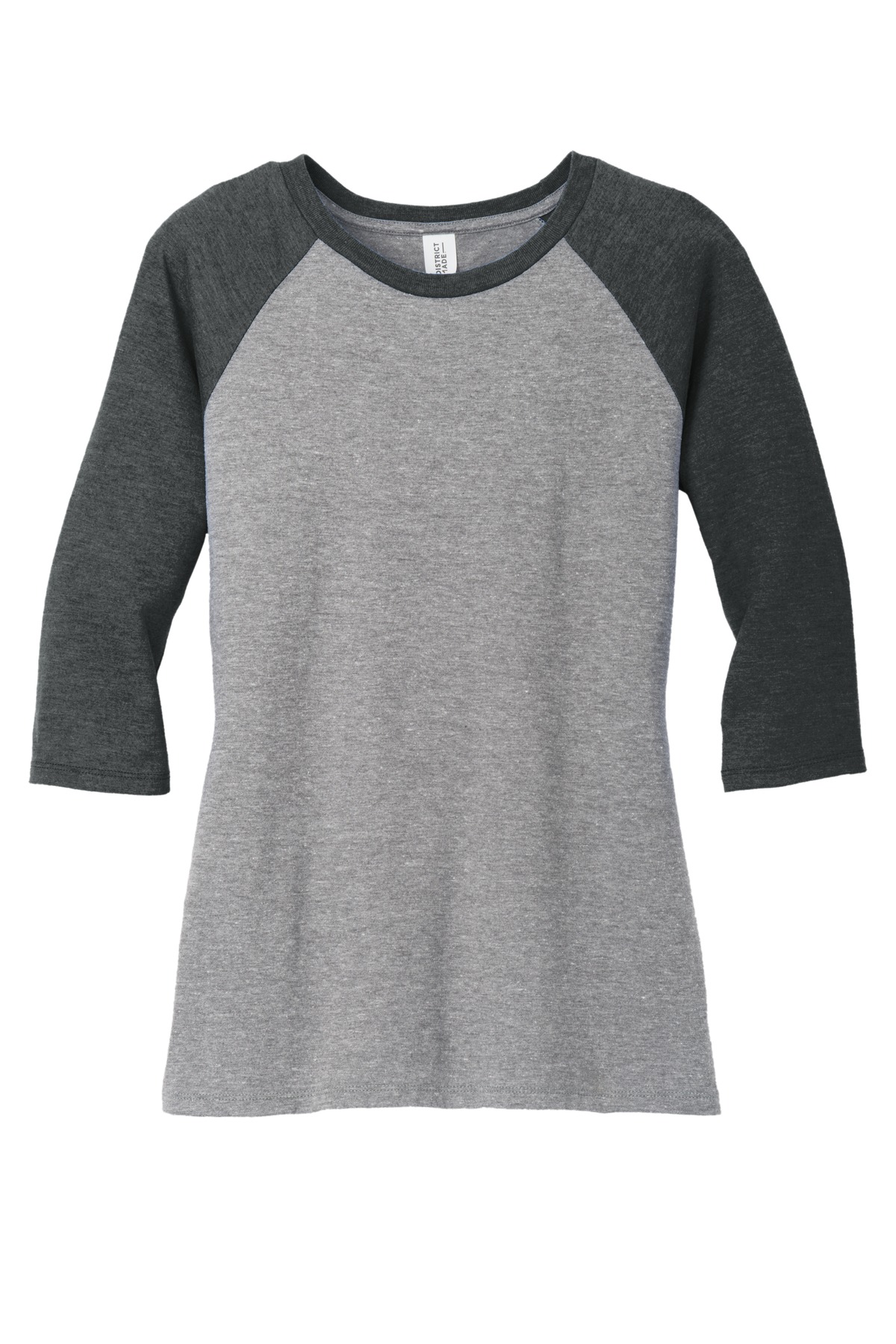 District District ®  Women's Perfect Tri ®  3/4-Sleeve Raglan. DM136L