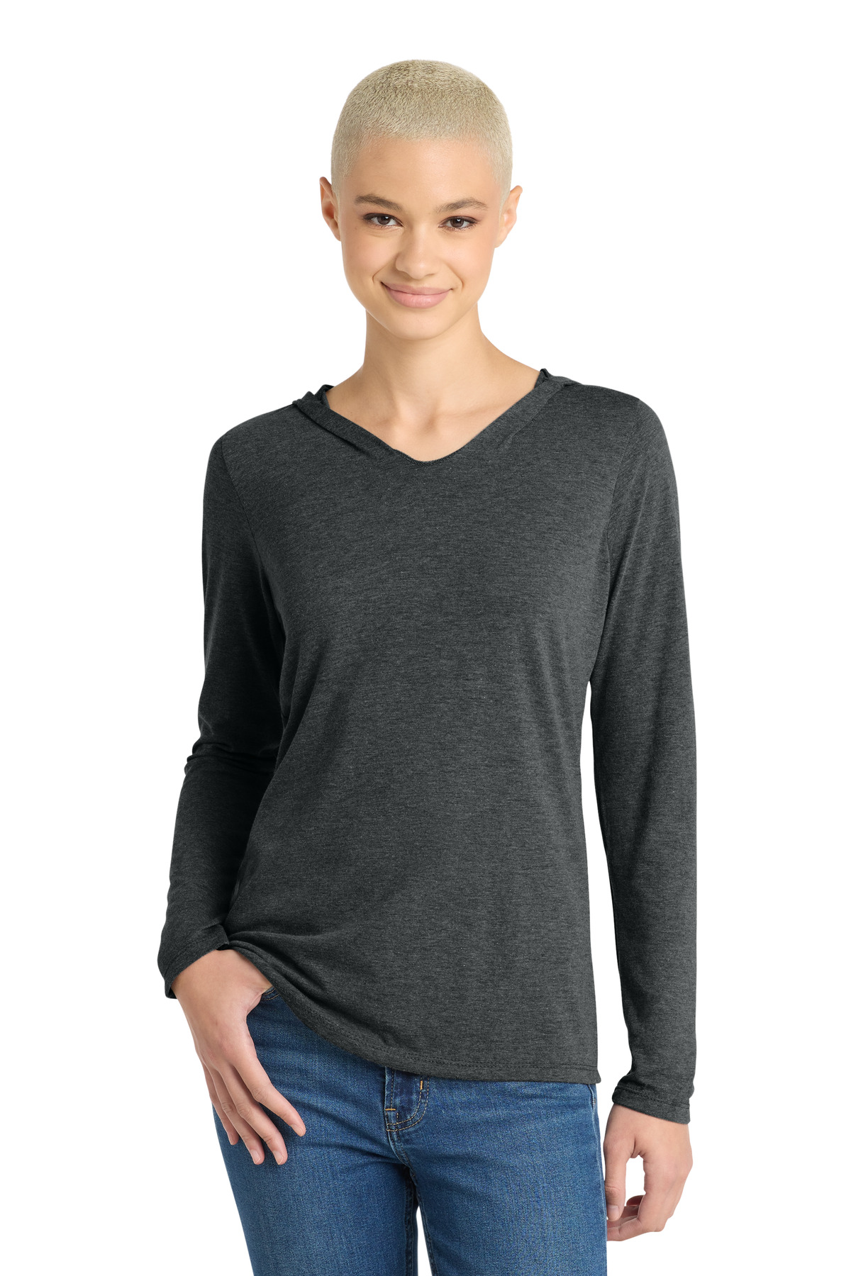 District ®  Women's Perfect Tri ®  Long Sleeve Hoodie. DM139L