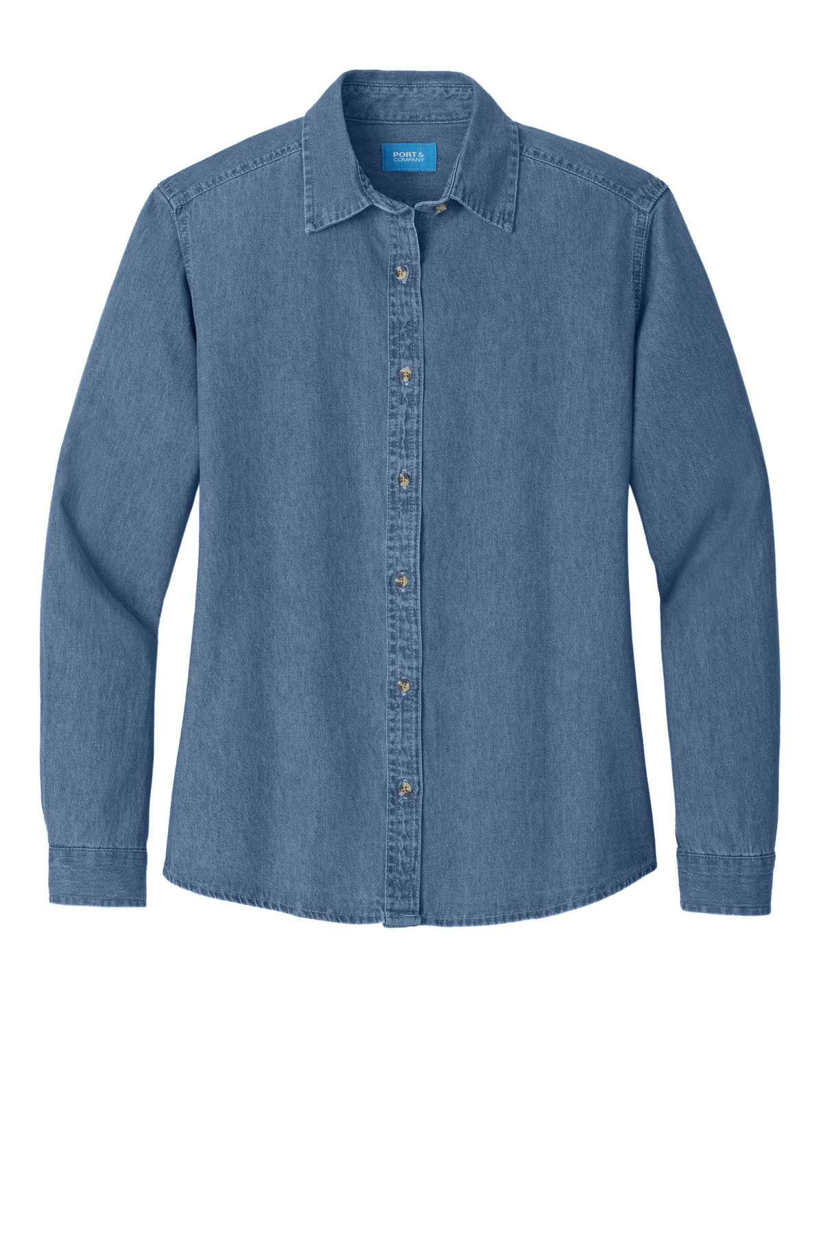 Port & Co Port & Co ®  Women's Long Sleeve Value Denim Shirt.  LSP10