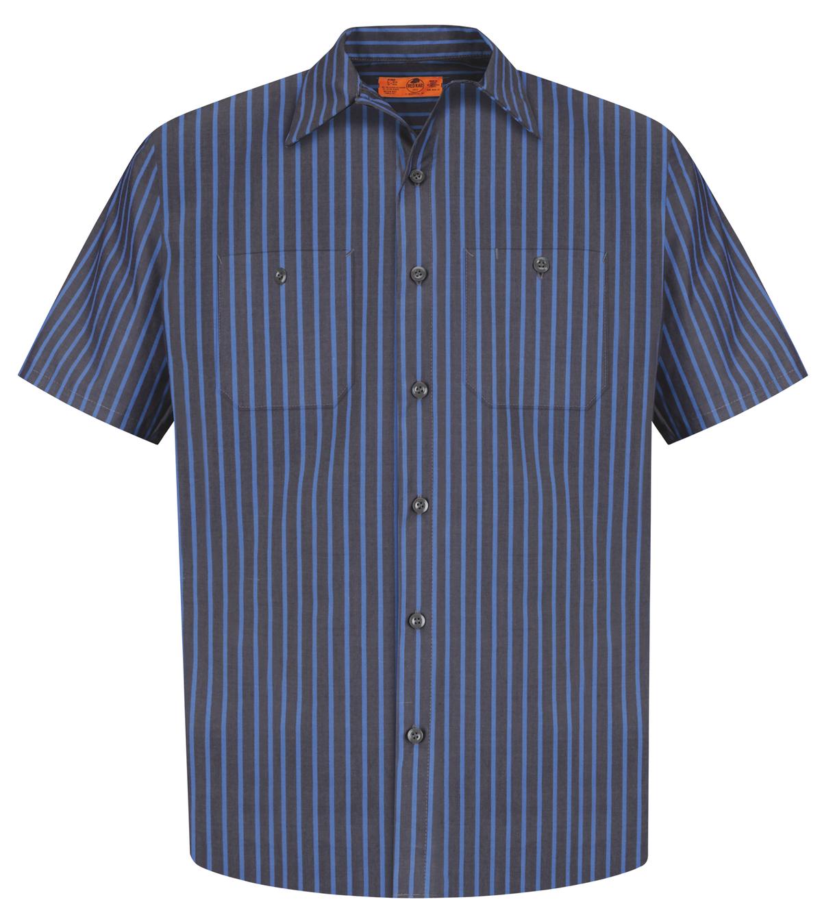 Red Kap Red Kap ®  Short Sleeve Striped Industrial Work Shirt.  CS20
