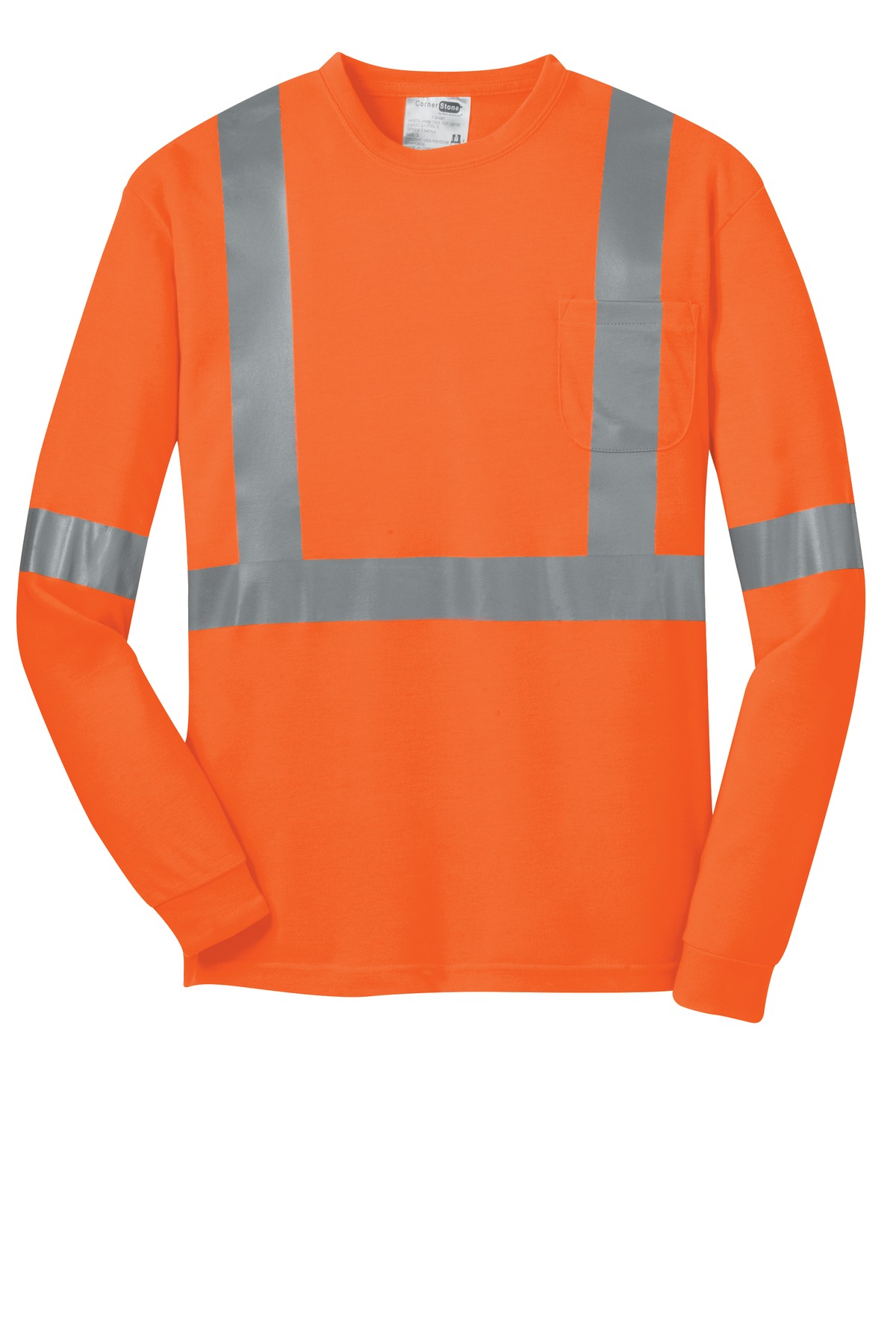 CornerStone CornerStone ®  ANSI 107 Class 2 Long Sleeve Safety T-Shirt. CS401LS