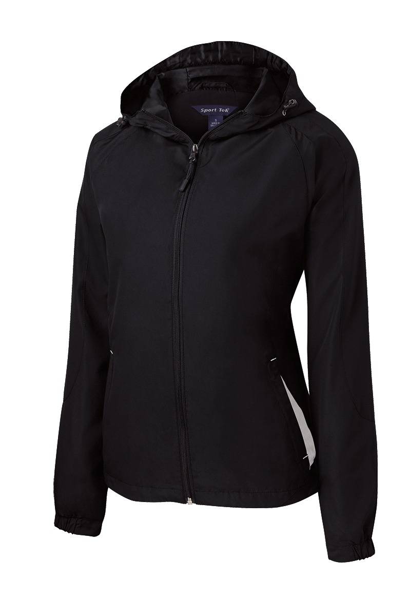 Sport-Tek Sport-Tek ®  Women's Colorblock Hooded Raglan Jacket. LST76