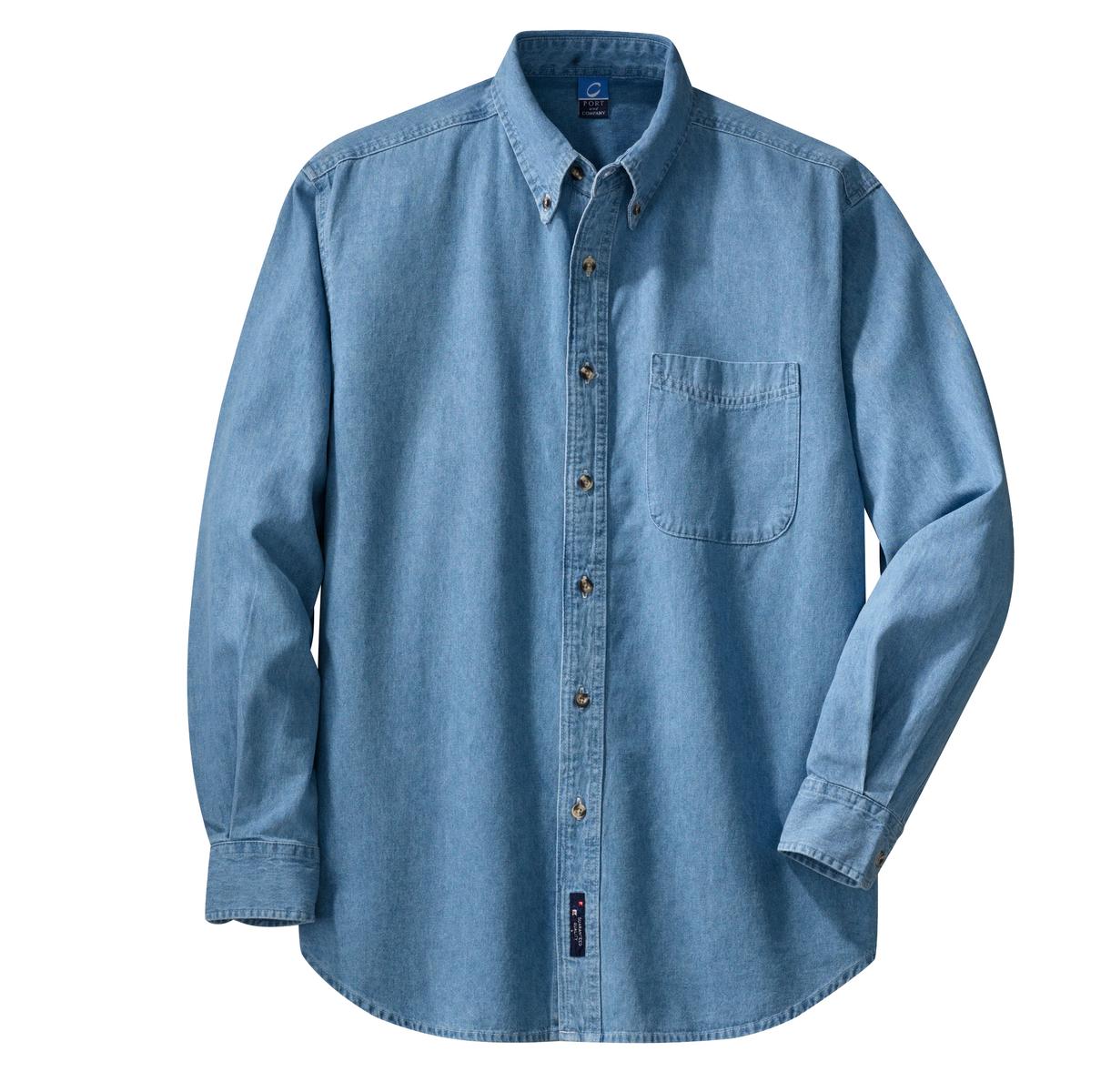 Port & Co Port & Co ®  Long Sleeve Value Denim Shirt. SP10
