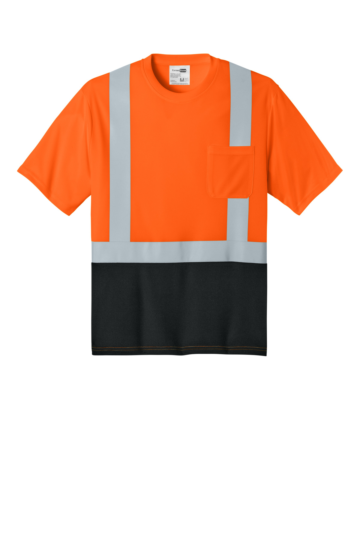 CornerStone CornerStone ®  ANSI 107 Class 2 Short Sleeve Mesh Blocked Tee CS205