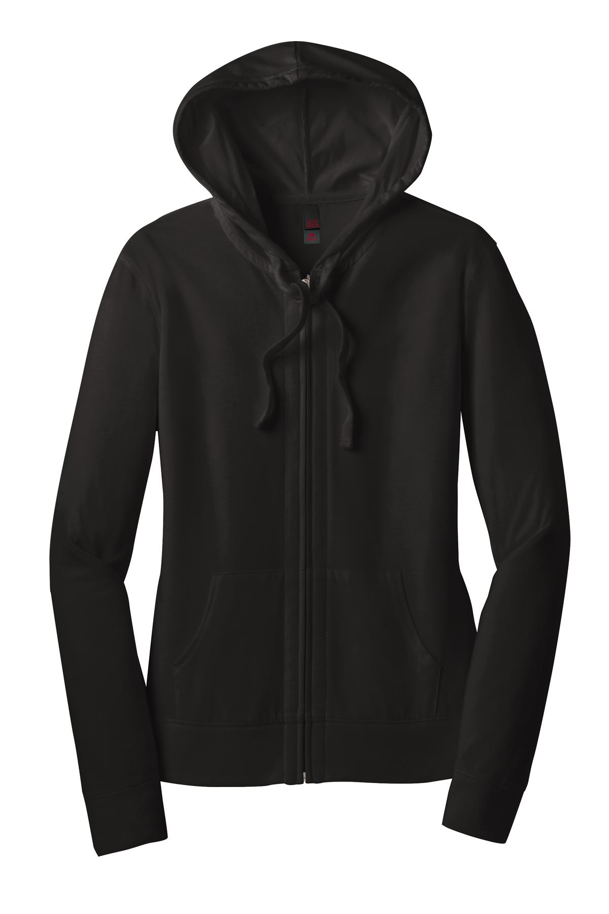 District District ®  Women's Fitted Jersey Full-Zip Hoodie. DT2100